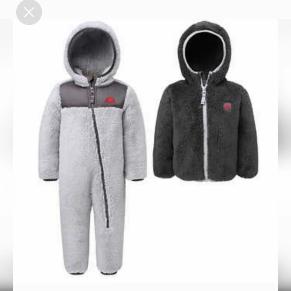 Snozu Infant 2-piece Fleece Set,  grey/dark charcoal